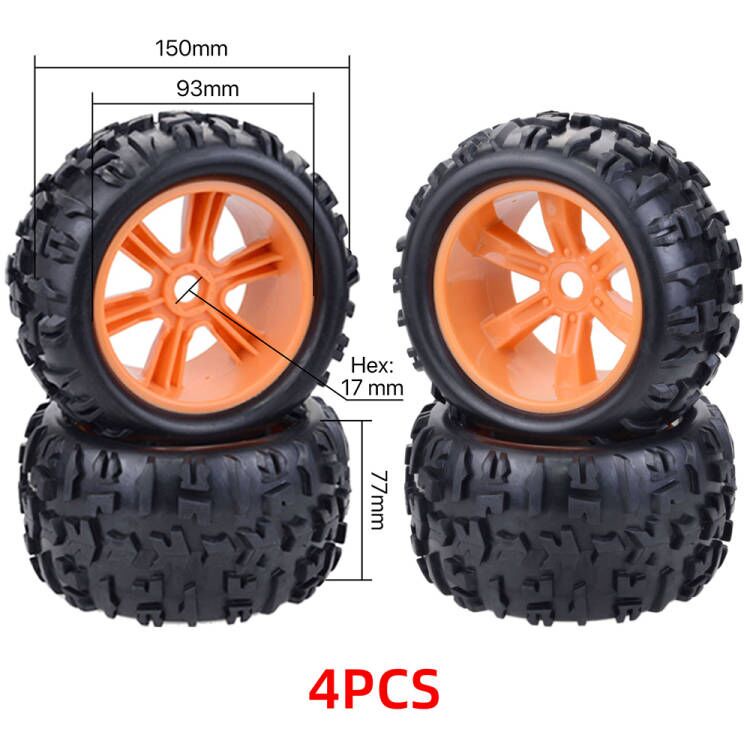 Bộ 4 Bánh Xe 170mm 150mm 17mm Cho Xe Điều Khiển HSP HPI Redcat Traxxas Trx4 1 / 8