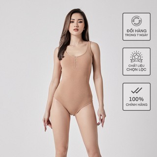 Áo Ba Lỗ Cổ Tròn Cúc Bấm Nữ Bodysuit BUSY Tăm Tre Bamboo Co Giãn Ôm Sát BL10B