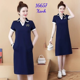 Sale đầm bigsize polo 1 nơ 16657