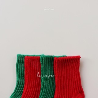 Set 2 đôi tất Noel Peekaboo🇰🇷