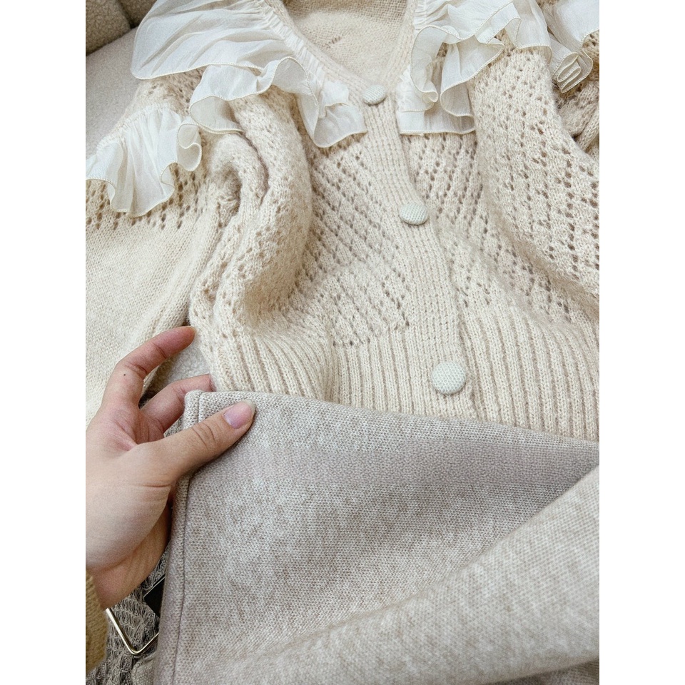 SET LEN CARDIGAN BÈO ĐUÔI CÁ - LEN 30