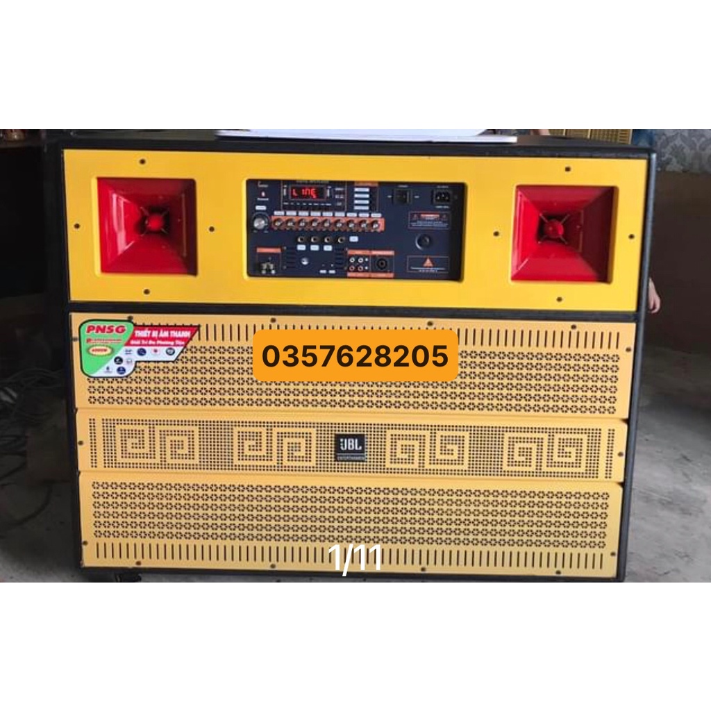 Loa kéo di động - Dàn karaoke ngoài trời bass 4 tấc đôi ngang, 2 treble - Loa khủng long siêu cấp bao hay