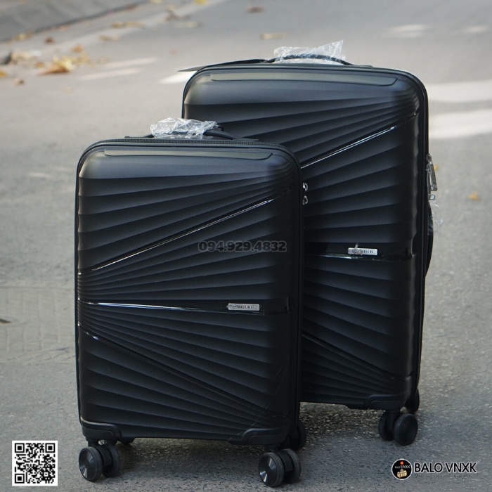 Vali nhựa 100% PP Brothers 701 màu đen - size đại đựng 30kg 28"