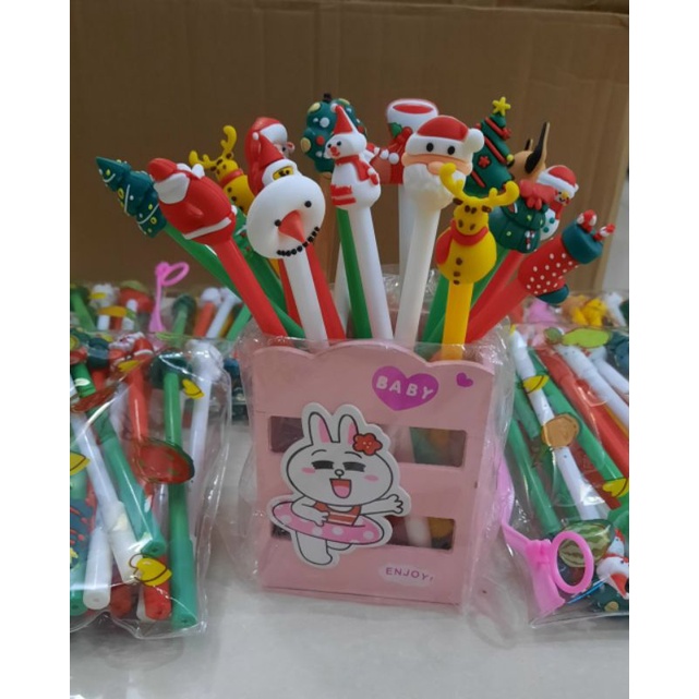 Combo 10 bút mực tím hình noel cho bé