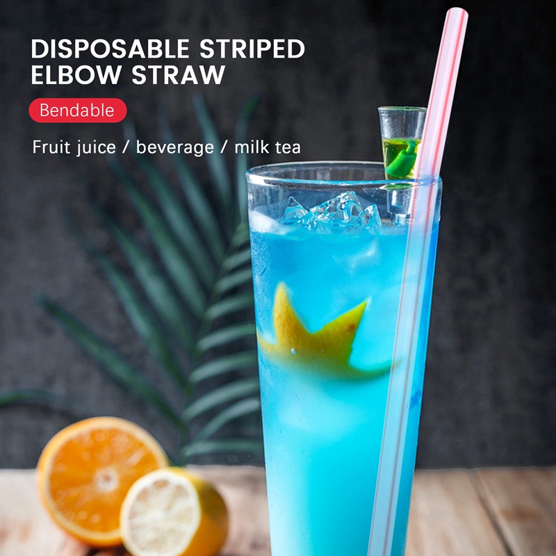 Set 1500 Ống Hút Nhựa Dẻo Nhiều Màu Kích Thước 8 inch Tiện Dụng