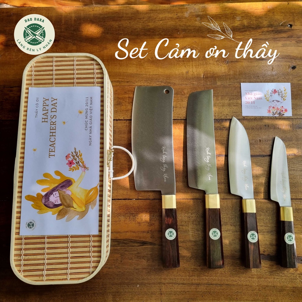 Set quà 20.11 ý nghĩa độc đáo tặng thầy cô - Combo dao DAKA
