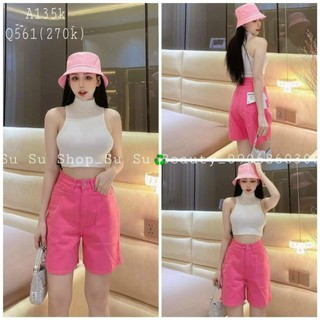 Áo croptop ba lỗ cổ cao khoét nách cực cá tính