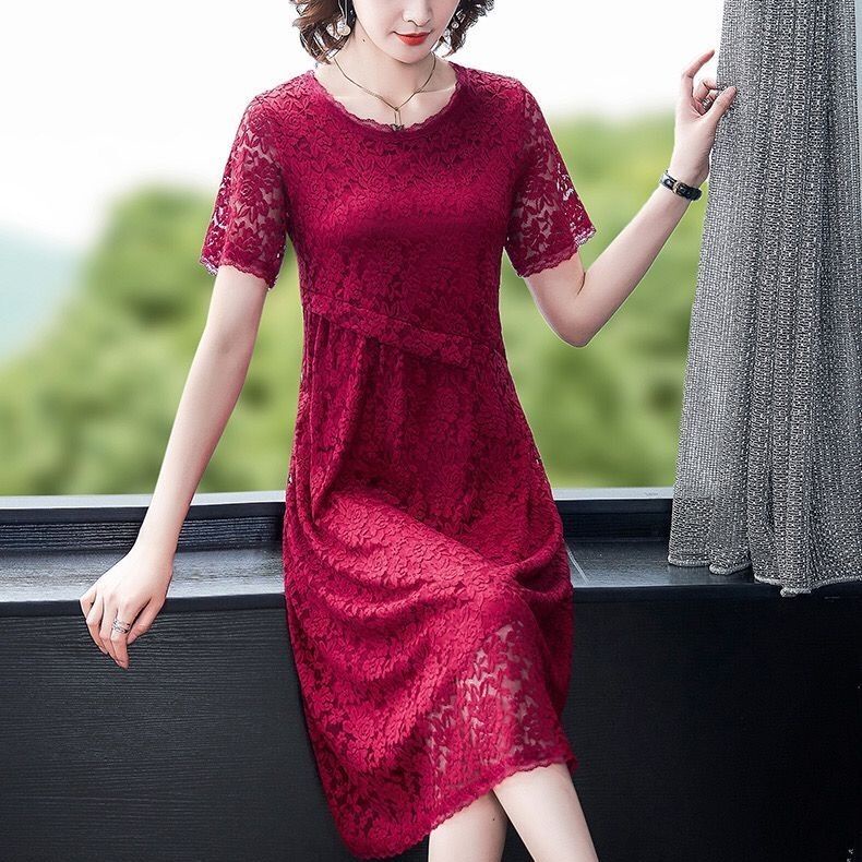Đầm Ren Plus size Làm Mát Mùa Hè Cho Nữ