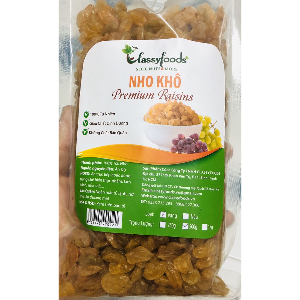 Nho Vàng Ấn Độ - 3A - 250gr/500gr/1kg