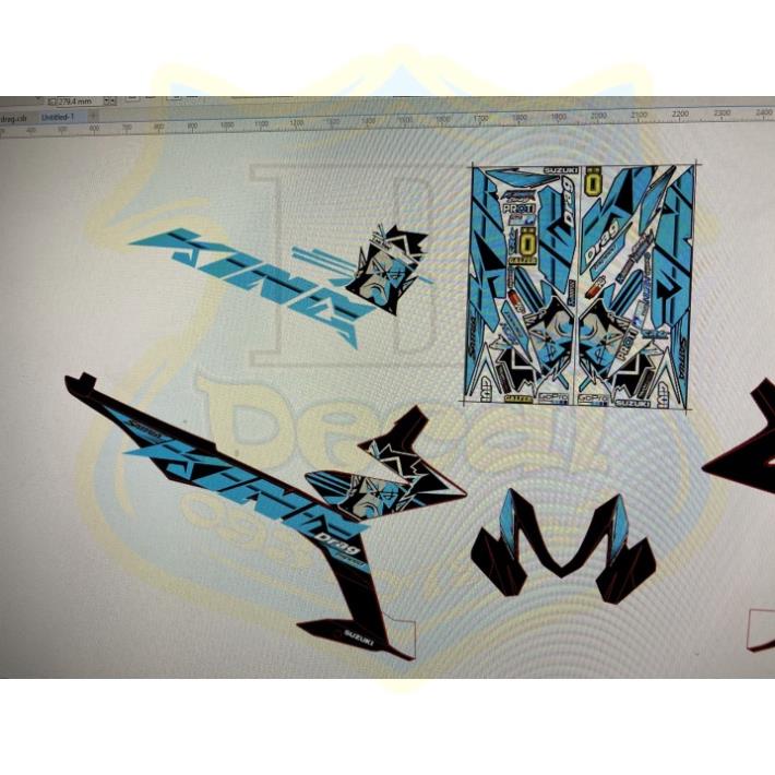 FREE SHIP + SALE SỐC +DECAL PVC 5 LỚP CHẤT LƯỢNG CAO Tem rời satria fi king drag
