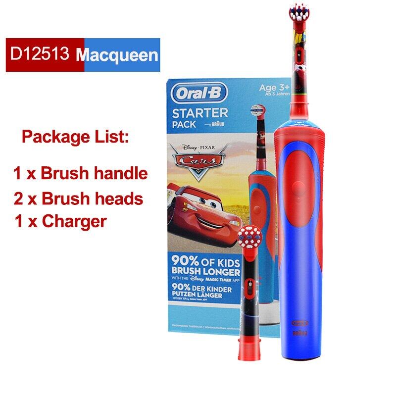 Bàn Chải Đánh Răng Điện Oral B D12513K An Toàn Chống Thấm Nước Cho Bé Từ 3 Tuổi