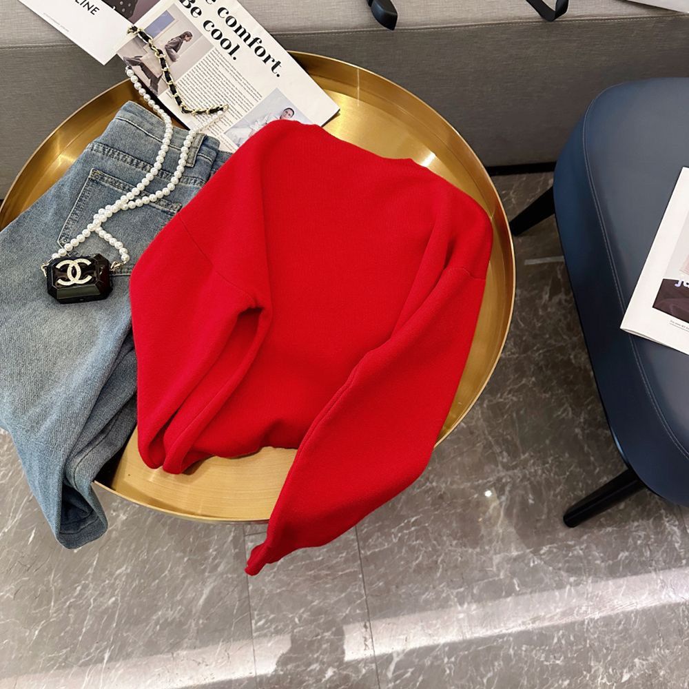 Áo Sweater Dáng Ngắn Phong Cách Thời Trang Năm Mới 2022