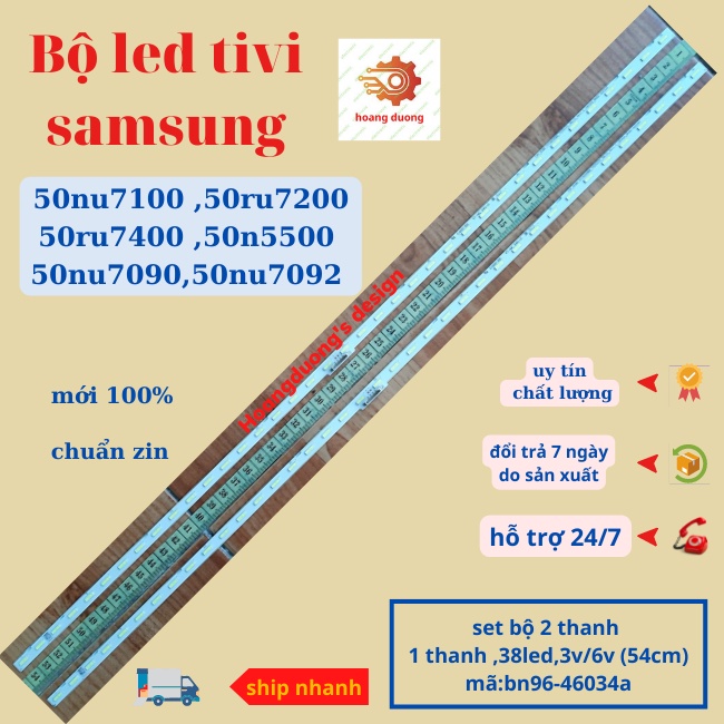 Thanh led tivi samsung 50nu7100,50nu7090,50nu7092,50ru7200,50nu7100,50n5500, mã bn96-46034a, -dthoangduong.