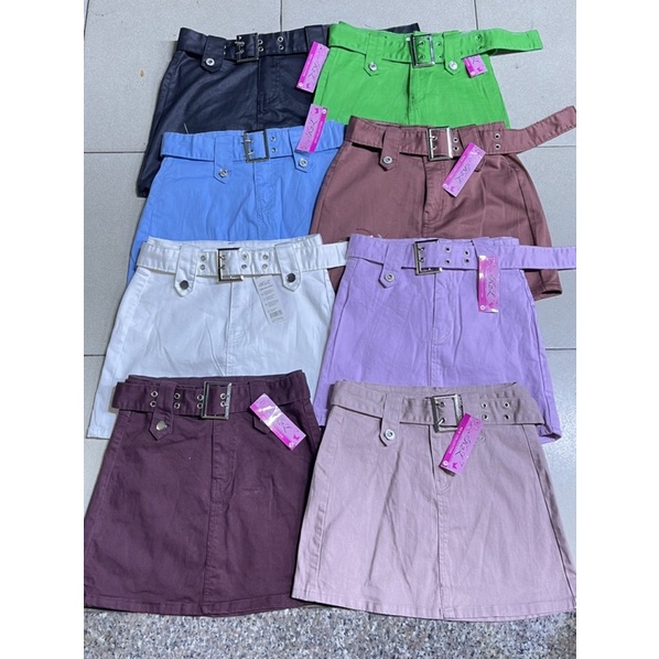 Chân Váy KAKI CÓ LÓT TRONG KÈM DÂY NỊT Vải Kaki CO GIÃN Tuy Rẻ  mà chất lượng bao hàng