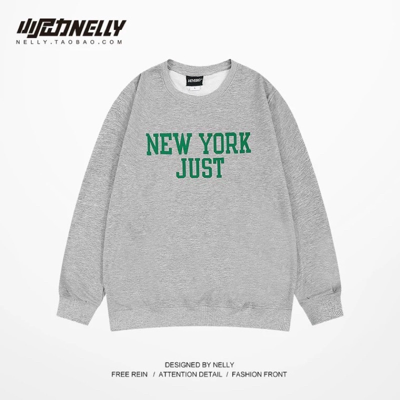 Áo nỉ Nelly sweater lót lông phong cách unisex
