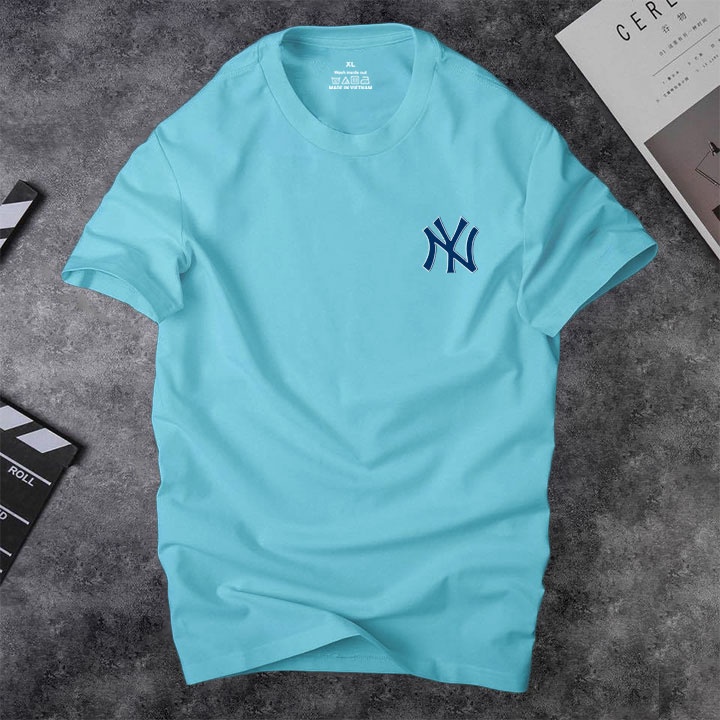 Áo thun nam cổ tròn NY Depstyle PT9 chất cotton, logo nhung mịn đẹp phản quang