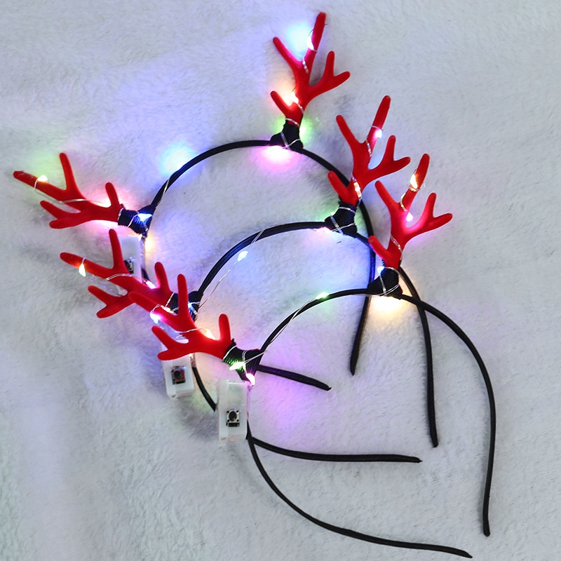 Băng Đô Tai Thỏ Có Đèn LED Màu Sắc Ngẫu Nhiên Dùng Để Trang Trí Tiệc