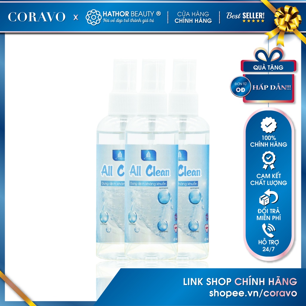 GEL RỬA TAY KHÔ DIỆT KHUẨN - PHÂN TỬ NANO BẠC - HAND WASH | HATHOR BEAUTY (KIM THIÊN HOA)