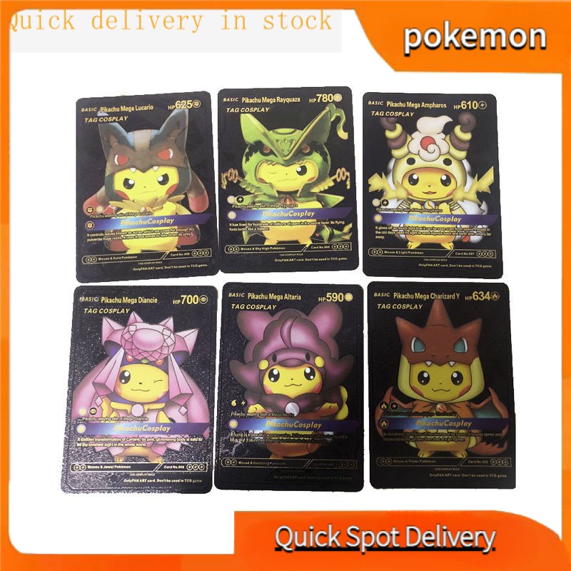 ✨✨Bộ Thẻ Bài Pokemon Màu Vàng / Bạc / Đen Dành Cho Trẻ Em