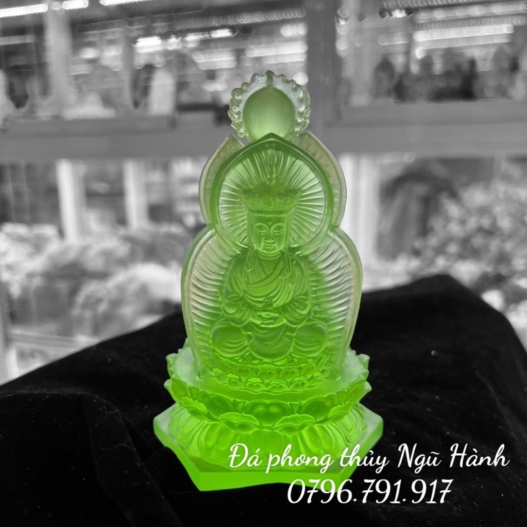 Tượng Tam Thế Phật Lưu Ly Cao Cấp Trang Trí TapLo Ô Tô- Cao 15cm