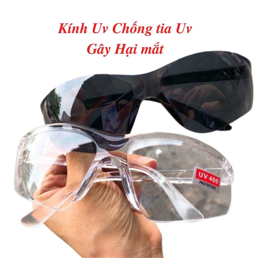 Kính bảo hộ cao cấp, chống tia UV kính che bụi trong suốt, ôm sát và bảo vệ mắt