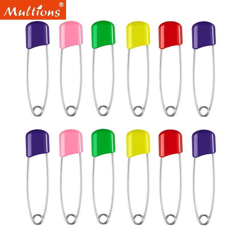 Set 50 Ghim Đầu Nhựa Bằng Thép Không Gỉ An Toàn Cho Bé