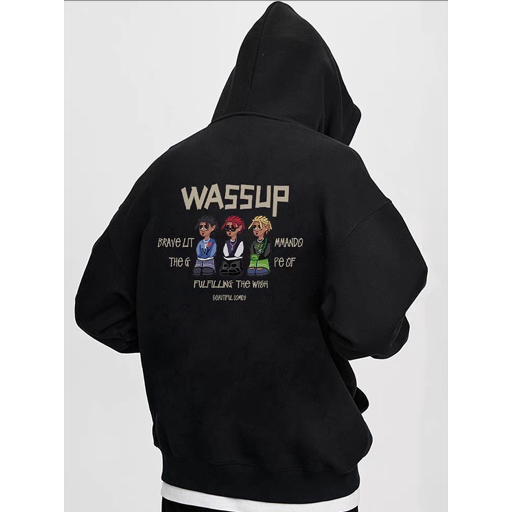 Áo hoodie wassup nỉ bông cao cấp Tubee shop