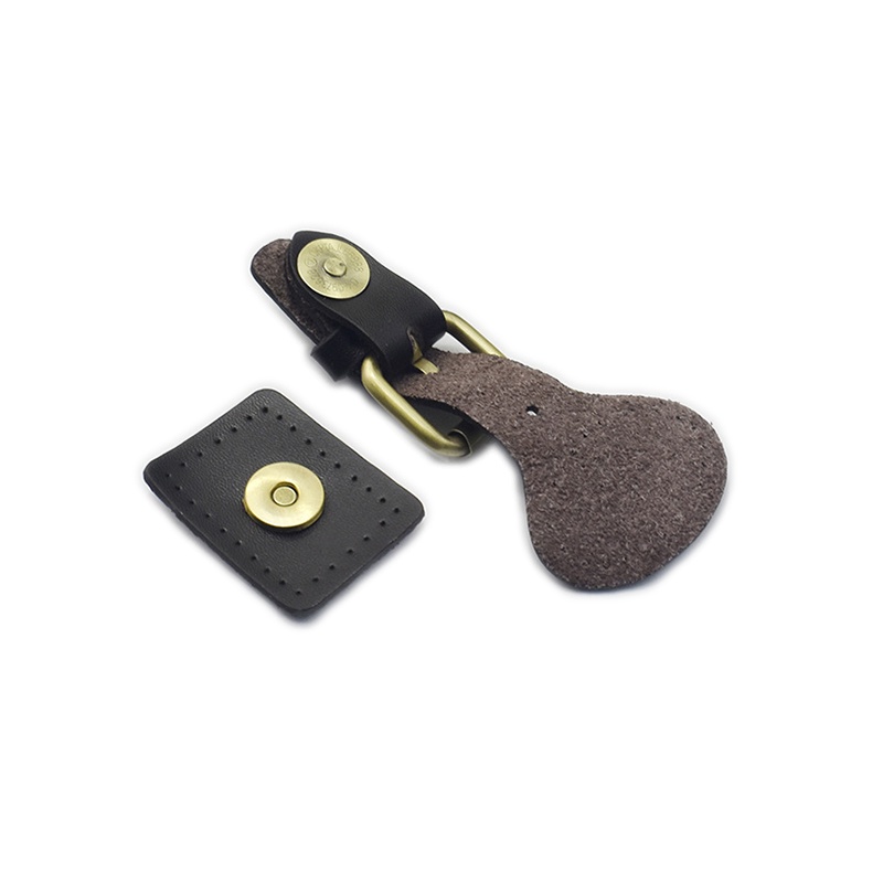 Khóa Nam Châm Hình Oval DIY Bằng Da Có Thể Điều Chỉnh