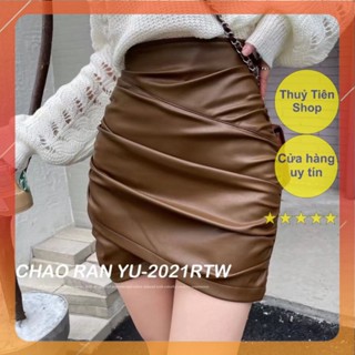 Chân Váy Da Nhúm Hàng Quảng Châu Mã 881- Chân váy da ôm sát