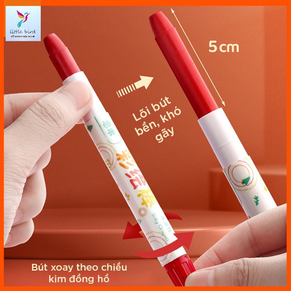 Hộp bút màu xoay vặn 2in1 màu sáp, màu nước cho bé - Hàng chất lượng 12/24/36/48 màu 1 hộp