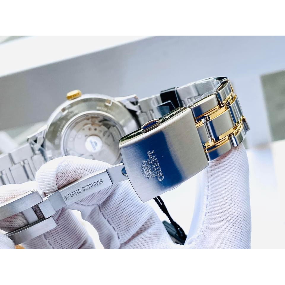 Đồng hồ Nam chính hãng Orient Sun Moon 4 RA-AS0007S10B Size 42,Demi vàng-Máy cơ tự động-Dây kim loại thép cao cấp