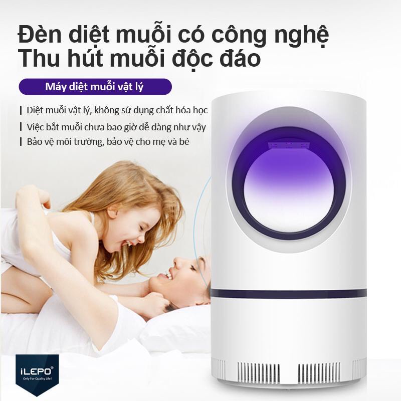 Đèn bắt muỗi, máy bắt muỗi thông minh diệt côn trùng hiệu quả với cổng sạc USB tiện lợi