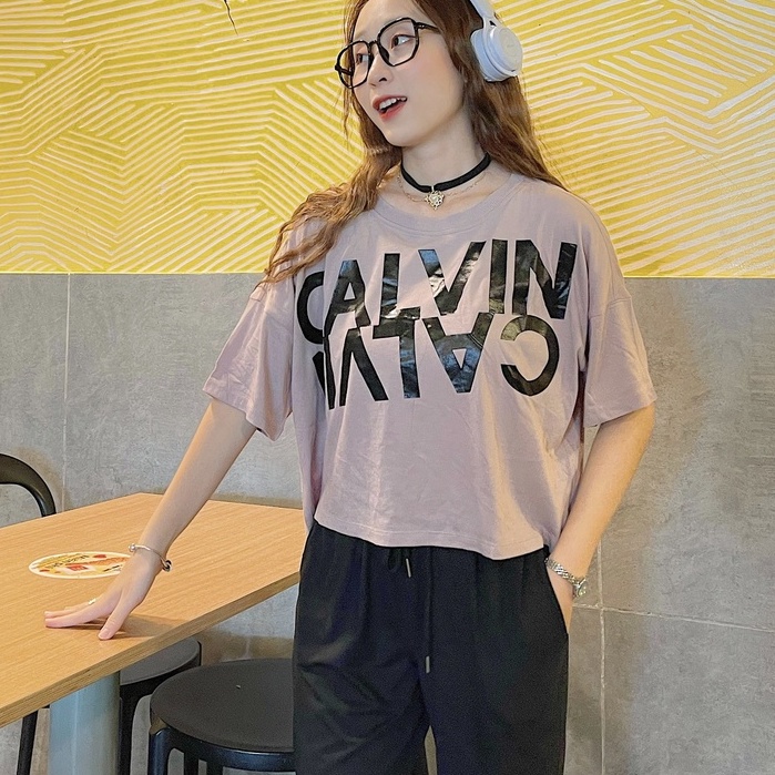 Áo thun croptop CêK xuất khẩu - Hàng dư xịn có big size