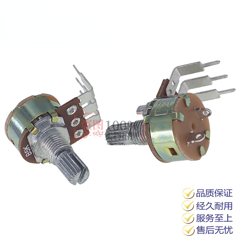 Chiết Áp Chân Cong WH148 B500K B10K B50K B100K Dài 15mm Có Công Tắc