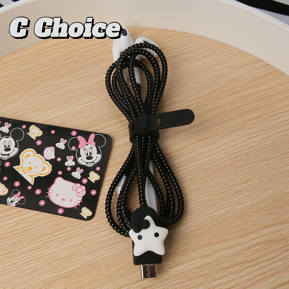 Vỏ Bọc Bảo Vệ Dây Cáp Sạc / Tai Nghe Điện Thoại Android Type C Hình Xoắn Ốc