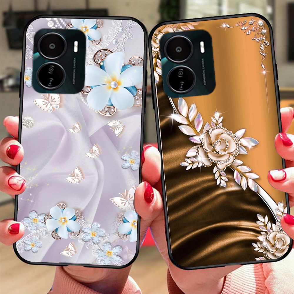 Ốp lưng vivo y16 / vivo y15s / vivo y15a in hình hoa , ốp nữ sang trọng
