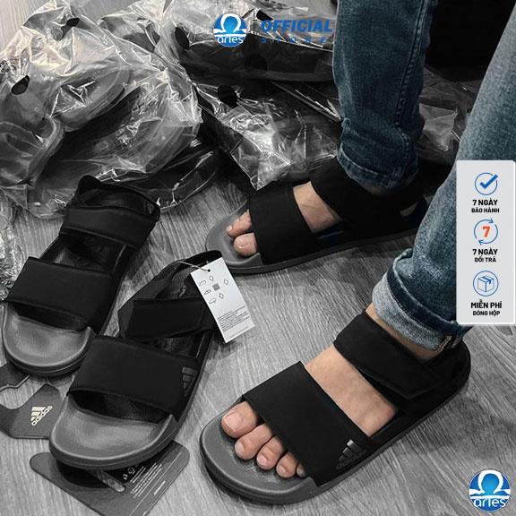 Giày Sandal nam adidas quai ngang chính hãng mặt đế nhựa mặt quai mút mềm đi nhẹ ôm chân gọng gàng mang hàng ngày
