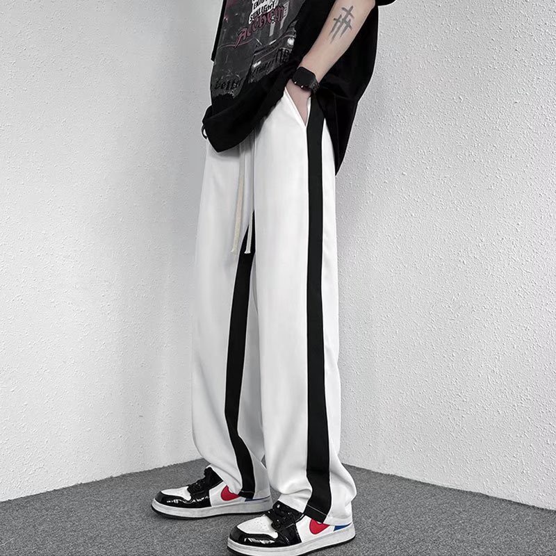 Quần xốp ống rộng nam nữ dài 95cm chất nhung tăm cạp khóa trước thời trang