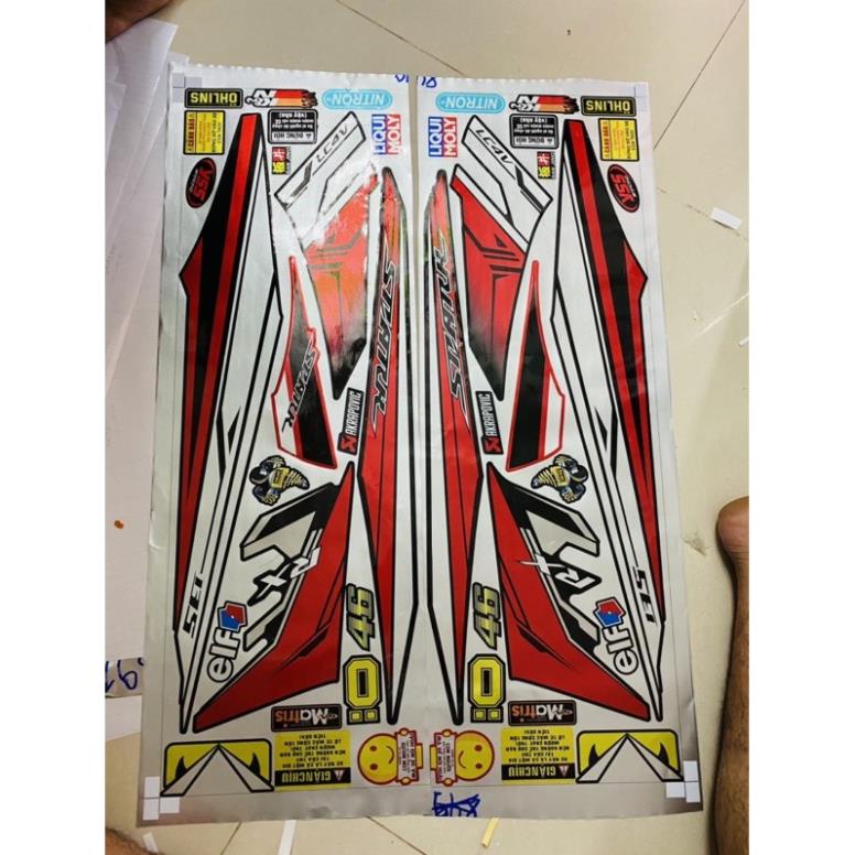 FREE SHIP + QUÀ TẶNG Tem rời xe Exciter 2010 RX đỏ đen Candy cao cấp