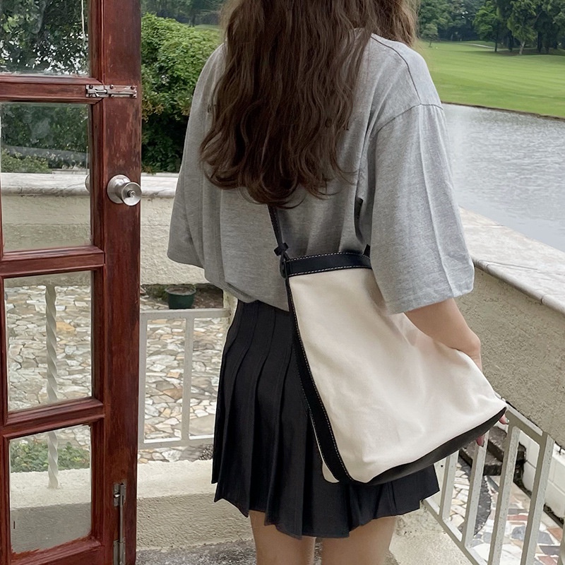 Túi Xách Mua Sắm Cỡ Lớn Thiết Kế Đơn Giản Thời Trang Xu Hướng Nhật Hàn Cho Nữ