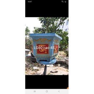 Khuôn đúc chậu lục giác rộng 60 cao 45.