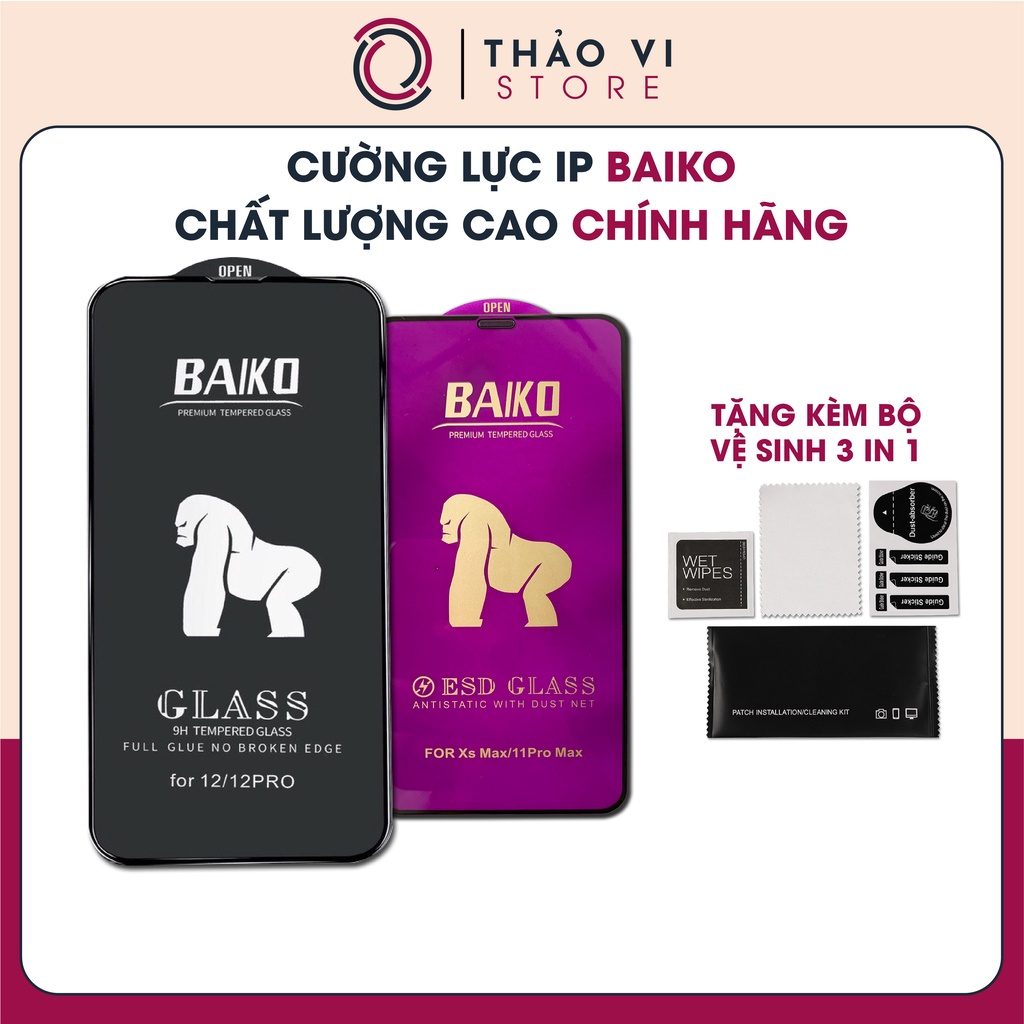 Kính Cường Lực Iphone Baiko Cao Cấp Full Màn Chính Hãng