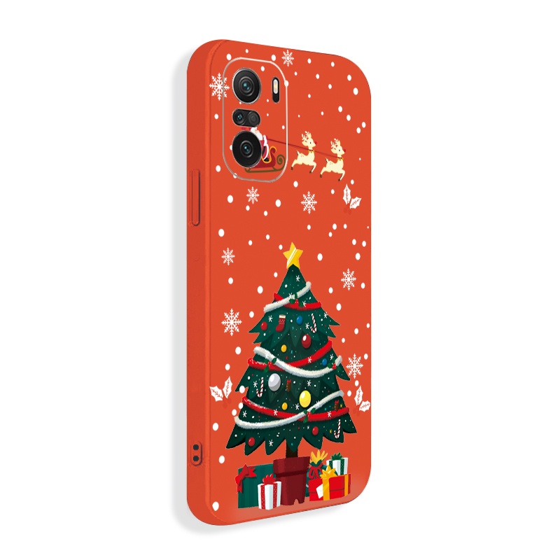 Ốp Điện Thoại Silicon Mềm Viền Vuông Hình Giáng Sinh Năm Mới Cho Xiaomi Redmi Note 10 Pro 9S 9A POCO X3 NFC M3 Pro 5G 2023