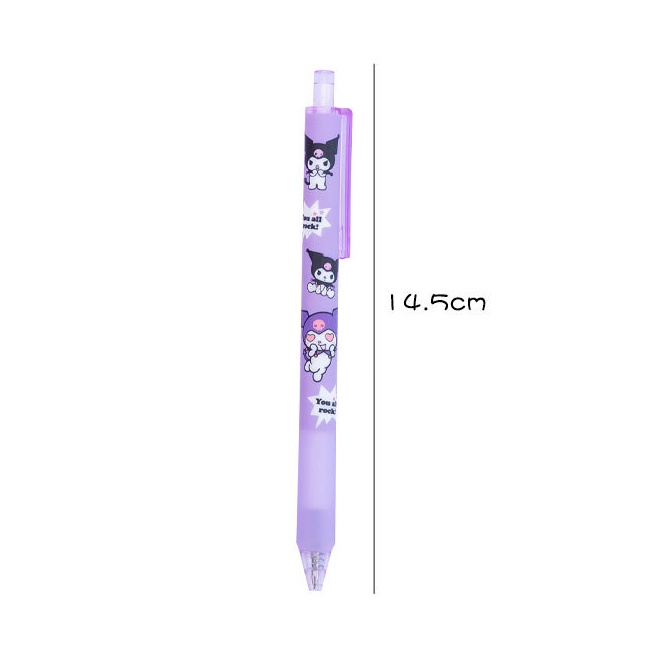 Bút Mực Gel Mực Đen Họa Tiết Hoạt Hình Dễ Thương Có Thể Thu Gọn Cho Học Sinh