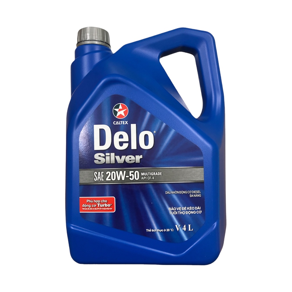 Nhớt ô tô Caltex Delo Silver Multigrade 20w50 cho máy diesel [ 4L ]