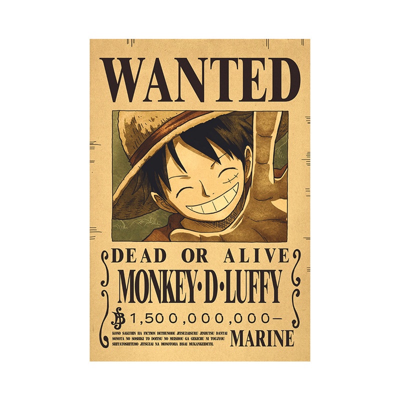 One Piece Bounty Order Wanted 1-41 Giấy Kraft Retro Poster Xuyên Biên Giới Hàng Hóa Thương Mại Điện 