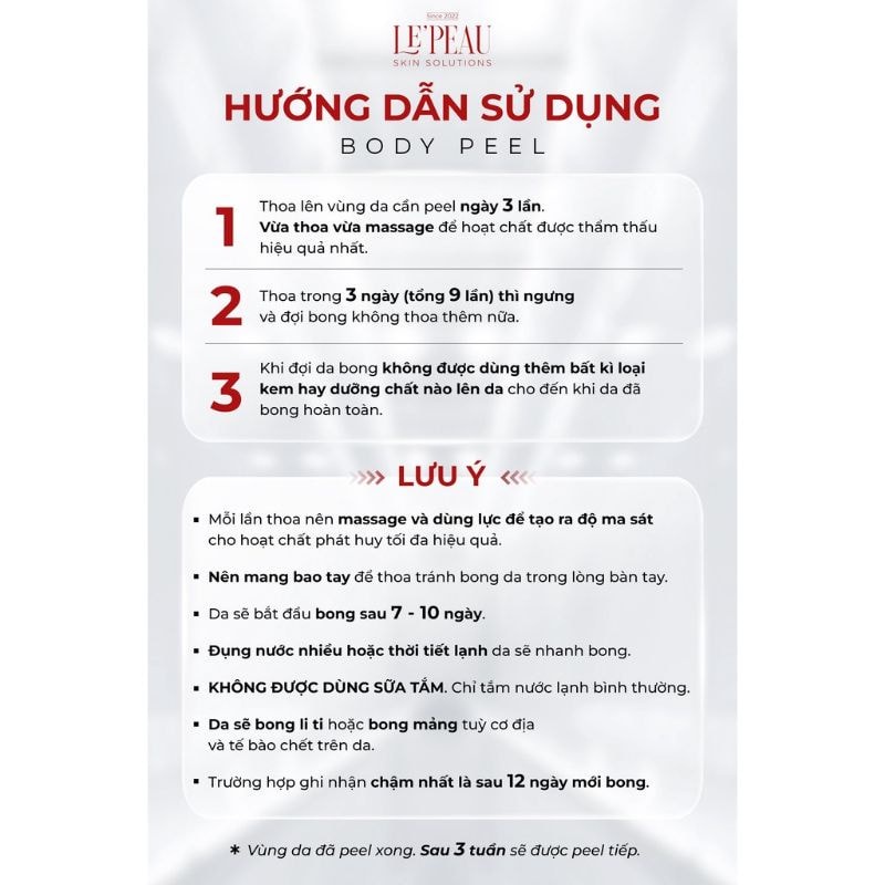 Peel Nách Retinol  Le'peau, Peel Body, Trắng Da Mờ Thâm - Ship Hỏa Tốc