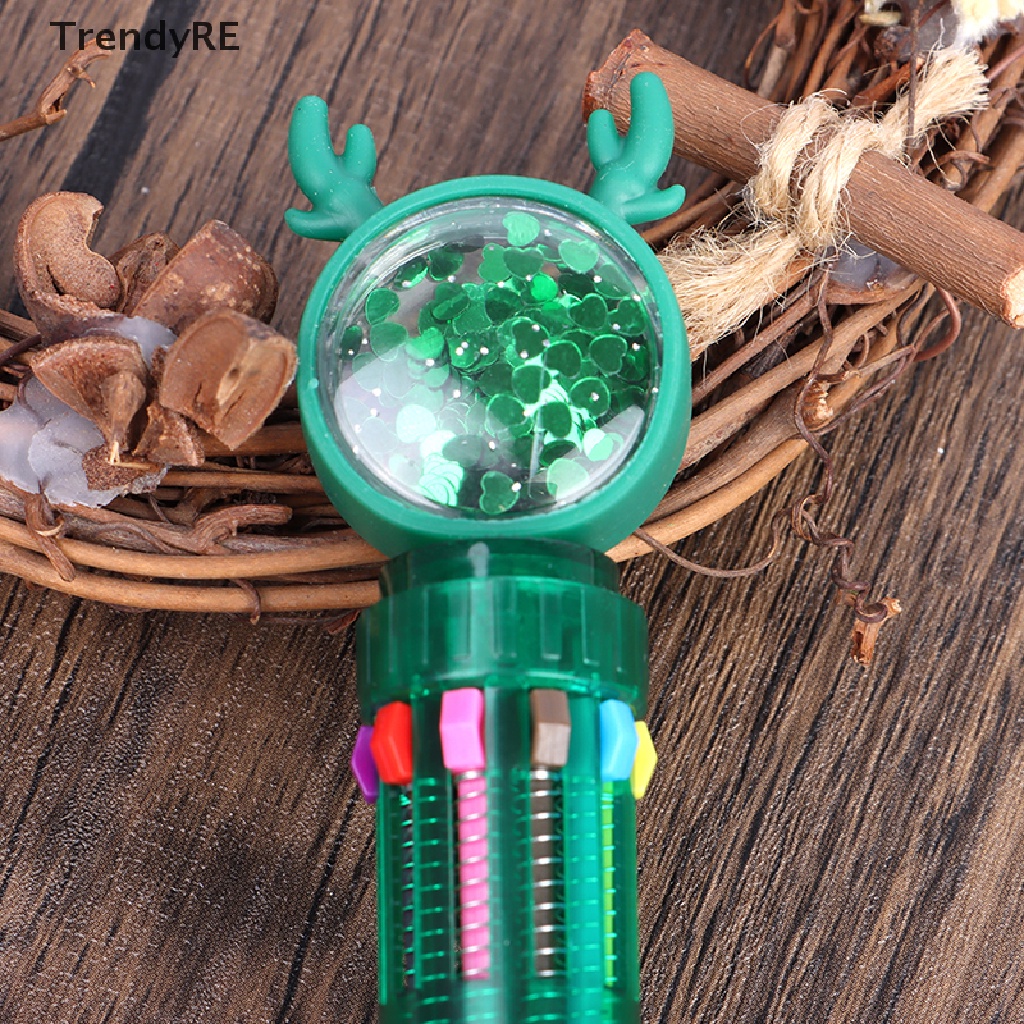 Bút Bi 10 Màu Sắc Phong Cách Giáng Sinh Ngòi 0.5MM