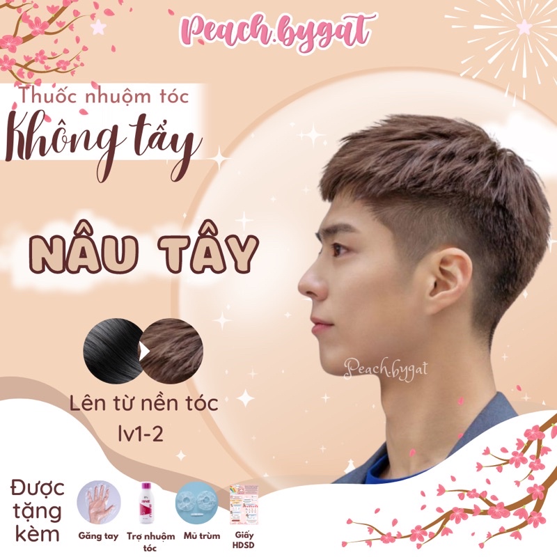 Thuốc nhuộm tóc Nam màu Nâu Tây không cần sử dụng thuốc tẩy tóc của   | Shopee Việt Nam