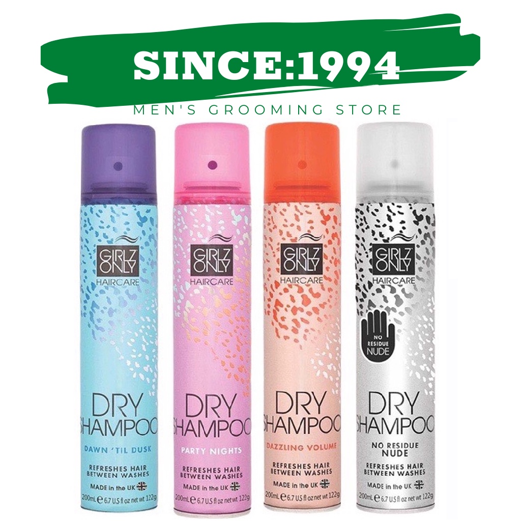 Dầu Gội Khô Girlz Only Party Nights / Dawn 'Til Dusk / Dazzling Volume / No Residue Nude 200ml